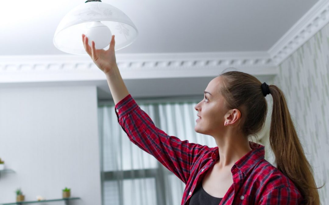 prepare for a home inspection by changing light bulbs